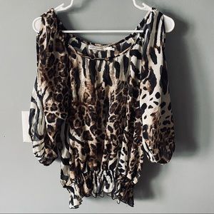 Body Central animal print blouse